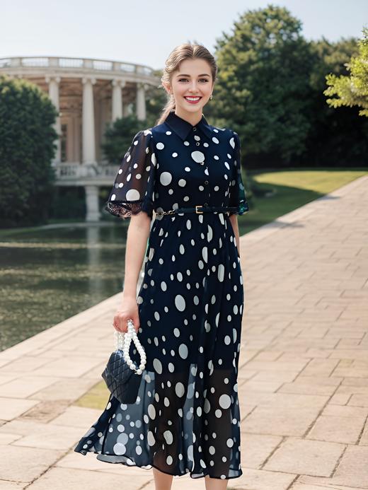 法式复古连衣裙 商品图3