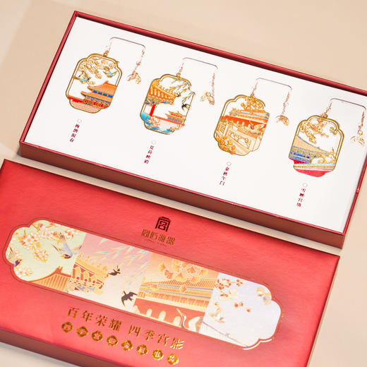《百年荣耀•四季宫影》金属书签 礼盒装 商品图0
