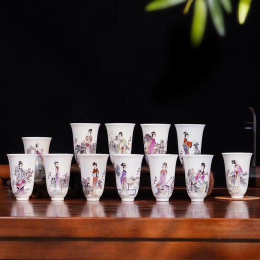 《红楼梦十二金钗》粉彩品茗杯 国瓷泰斗张松茂大师手工绘制 商品图5