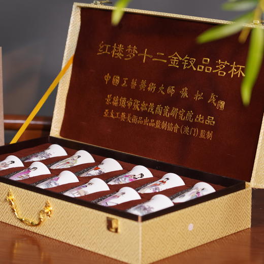 《红楼梦十二金钗》粉彩品茗杯 国瓷泰斗张松茂大师手工绘制 商品图3