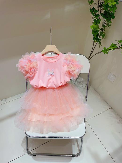 彩色纱纱袖蝴蝶上衣 商品图1