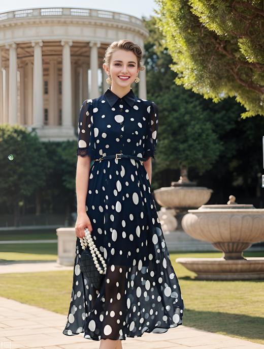 法式复古连衣裙 商品图1