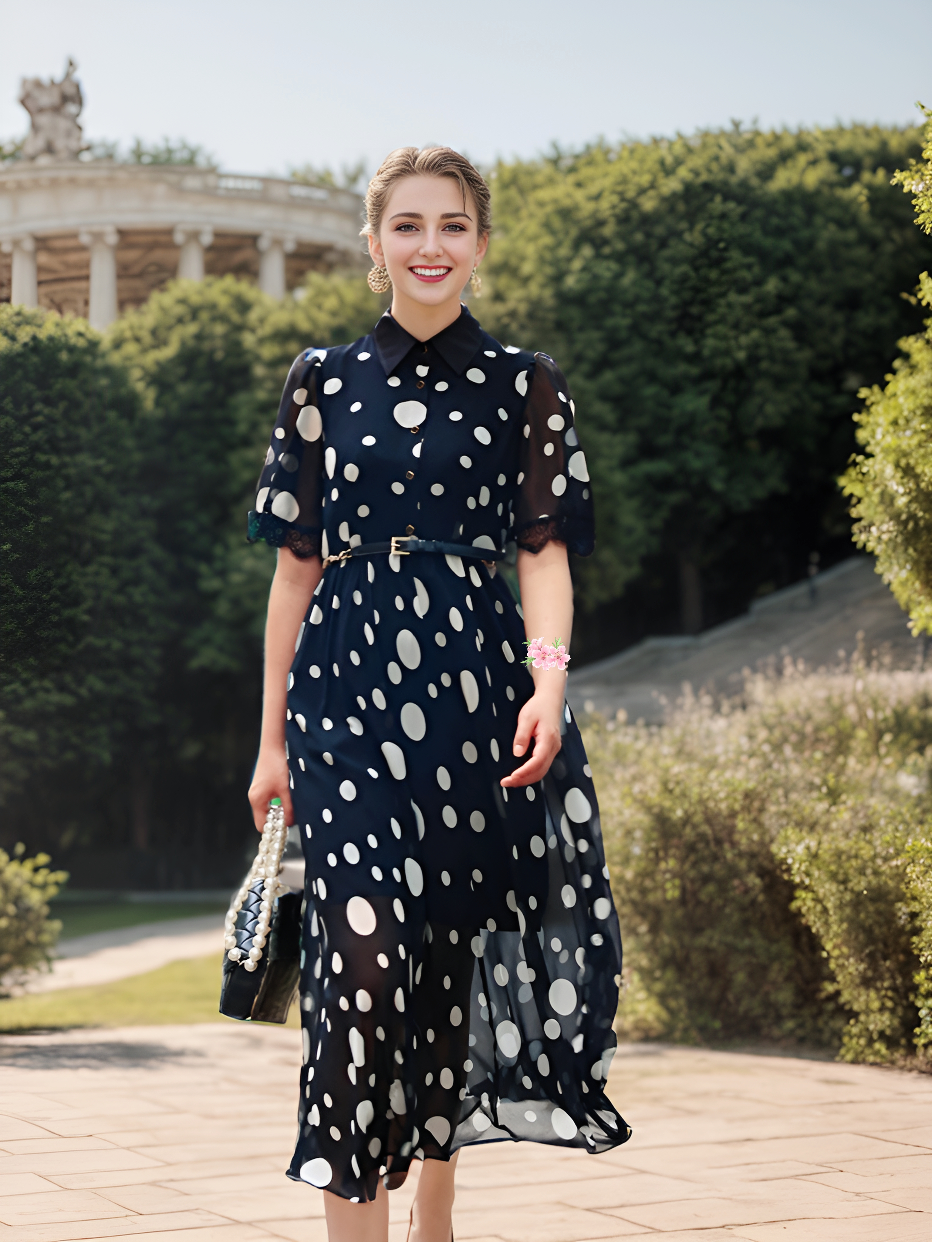 法式复古连衣裙