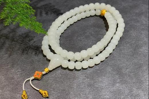 【御珠宫坊·传承系列】108羊脂白玉珠串 商品图1