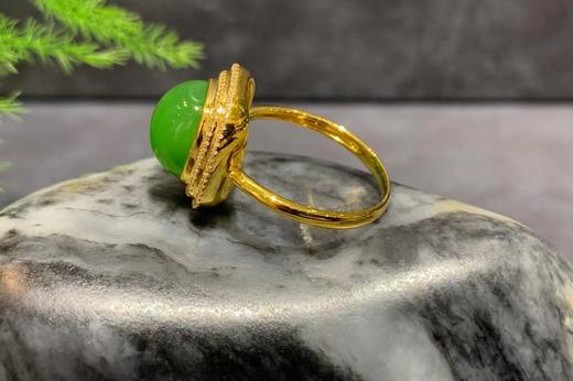 【御珠宫坊】金镶碧玉戒指 商品图2