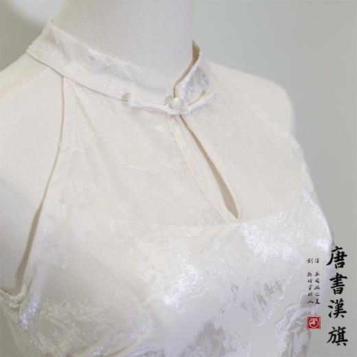 【玉露】双层杏色提花清冷改良旗袍新中式 商品图8