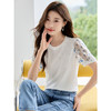 【专属特价】熙世界碎花雪纺短袖假两件针织圆领T恤女设计感上衣2025夏天新款 商品缩略图0