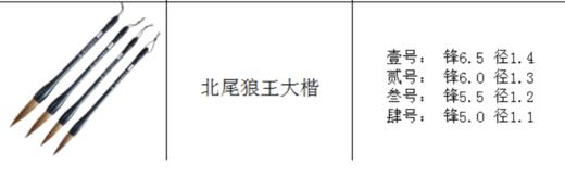 【北尾狼王大楷】榉木笔杆 适合柳颜大楷 魏碑等 弹性偏硬 商品图4