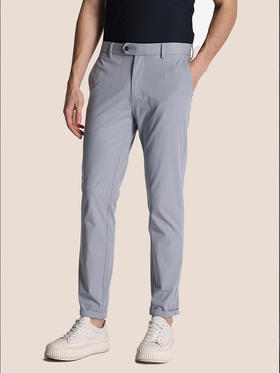 callisto灰色棉混纺休闲裤 STCPW108C