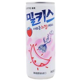 乐天妙之吻草莓味碳酸饮料250ml롯데 밀키스 딸기