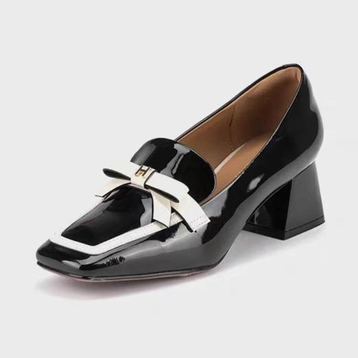 女装新品方头漆皮时尚高跟乐福鞋2249-2619-137 商品图1