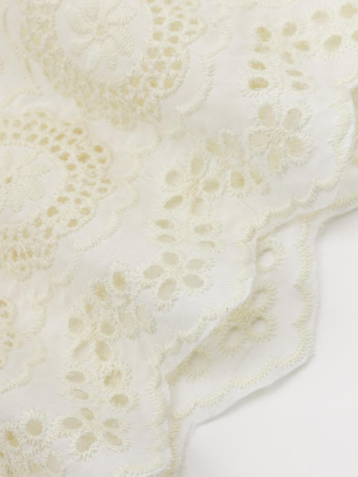 COCO ZONE“吉米”100棉夏季镂空立领衬衫简约单排扣长袖上衣CC1B1099 商品图4