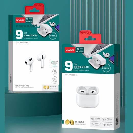 优胜通4代蓝牙耳机双耳高清音质超长待机纽扣电池 商品图4