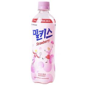 乐天妙之吻草莓味碳酸饮料500ml롯데 밀키스 딸기
