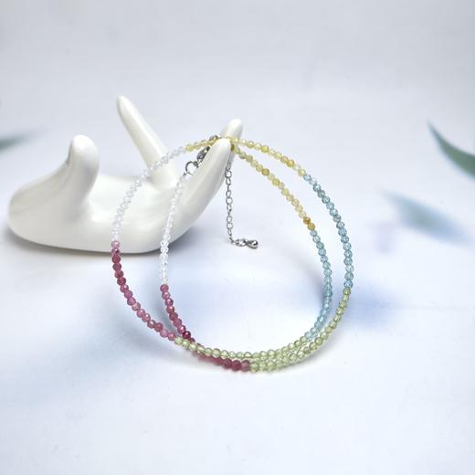 39909碧玺项链-切割面多宝彩色水晶 商品图0