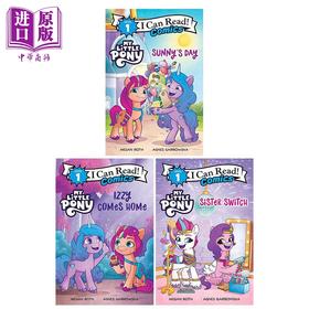 【中商原版】My Little Pony 小马宝莉 I Can Read我可以读1级漫画版3册图像小说 Sunnys Day Sister Switch 英文原版进口图书