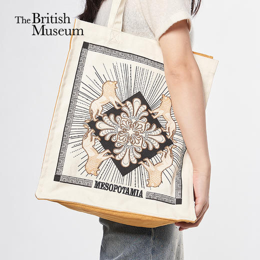 大英博物馆 X 苏州博物馆 亚述系列狮子 刺绣帆布包 大容量 单肩包 商品图0