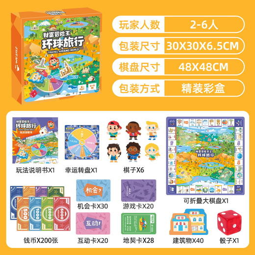 玩具先生财富冒险王环游中国财商桌游儿童亲子互动益智玩具桌游_ym 商品图6