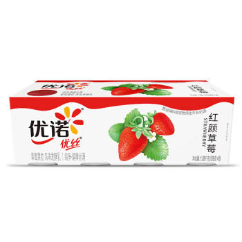 优诺（yoplait）优丝果粒草莓味酸奶135gx8杯 家庭装 低温酸奶牛奶 风味发酵乳 商品图0