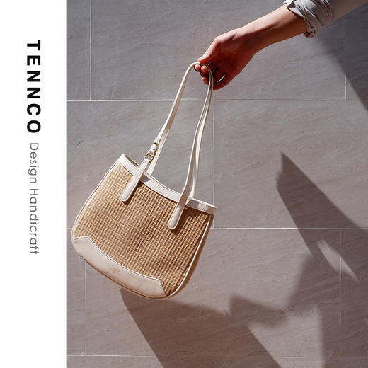 TENNCO 原创「沙滩包」2024春夏新款法式度假编织包草编单肩腋下包 商品图2