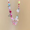 「19.9包邮！夏日多巴胺」彩色爱心蝴蝶串珠项链 女新款潮锁骨链甜妹颈链G时尚饰品 商品缩略图2
