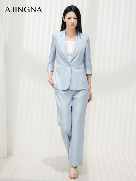 【商场同款】阿菁娜2024夏季新款气质锥形通勤西裤A30X110010 商品图5