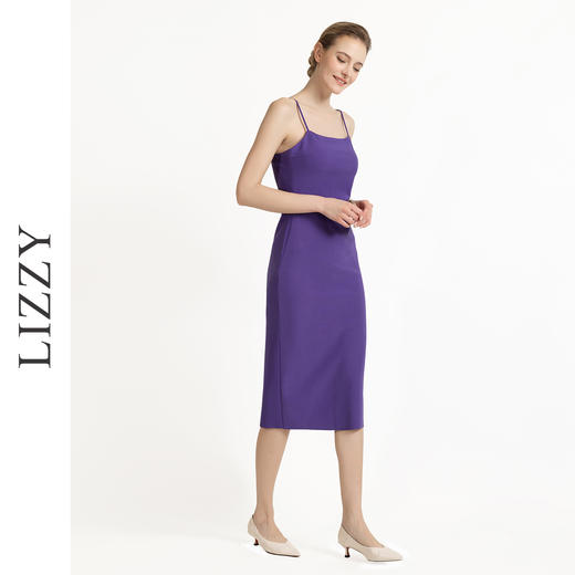 LIZZY 优雅气质名媛风修身显瘦开叉吊带裙打底单穿连衣裙7800 商品图6