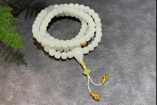 【御珠宫坊·传承系列】108羊脂白玉珠串 商品图3