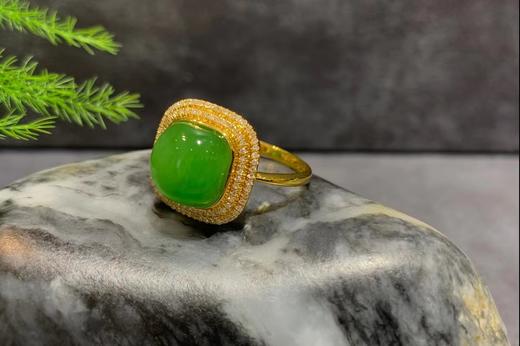 【御珠宫坊】金镶碧玉戒指 商品图5