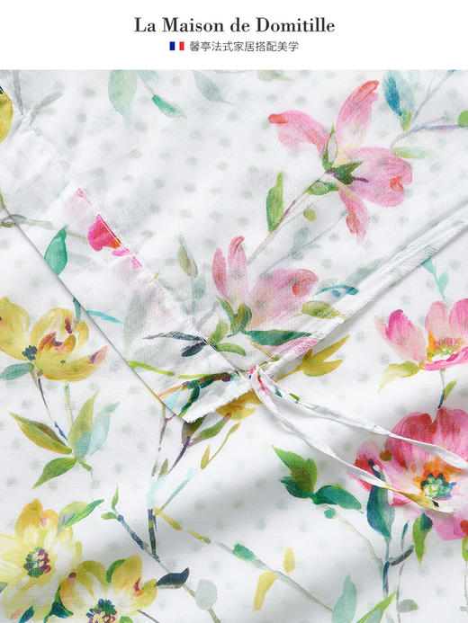 馨亭法式夏季全棉巴厘纱亲肤柔软植物花卉四件套床单薄被套玛丽亚 商品图4