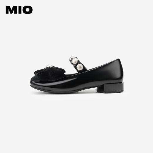 MIO米奥秋季圆头低跟蝴蝶结单鞋复古俏皮通勤玛丽珍女鞋M244413666 商品图1