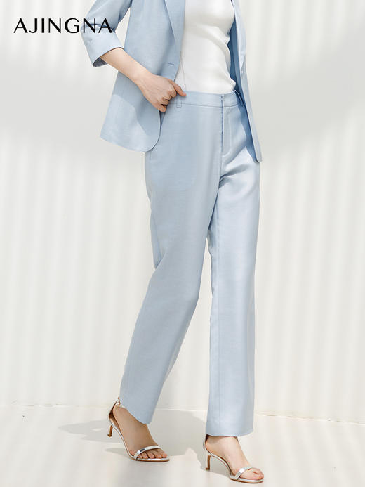 【商场同款】阿菁娜2024夏季新款气质锥形通勤西裤A30X110010 商品图3