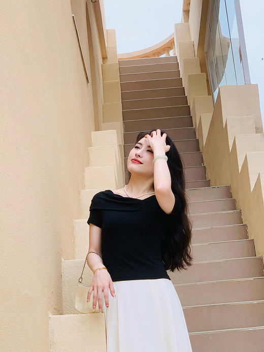 【百图lulu定制】【雅典娜T恤】船领  天丝莫代尔 高弹 浪漫温柔 短袖T恤 商品图11