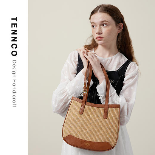 TENNCO 原创「沙滩包」2024春夏新款法式度假编织包草编单肩腋下包 商品图4