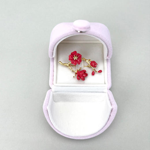 五峰红花玉兰胸针 商品图4