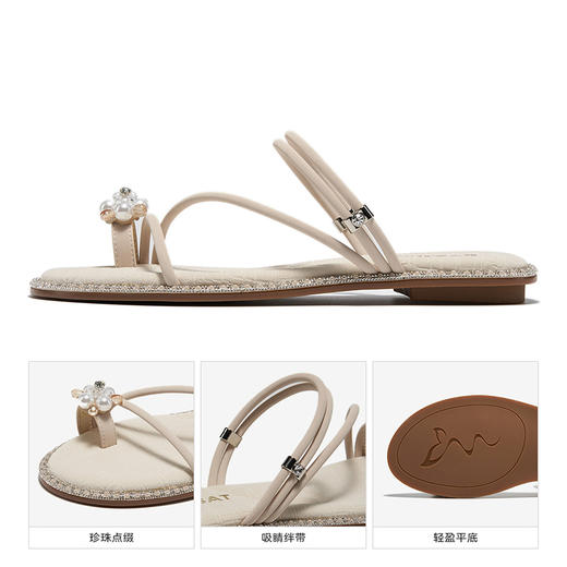 星期六优雅珍珠夹趾凉拖SSC2115281 商品图10