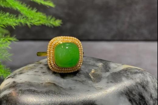 【御珠宫坊】金镶碧玉戒指 商品图0