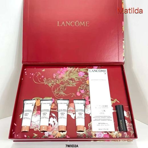 【品牌授权】兰蔻小白管防晒龙年套装正装50ml+小样10ml*4+兰蔻菁纯哑光口红小样505#1.6g  生日礼物 情人节礼物 纪念日礼物 商品图0