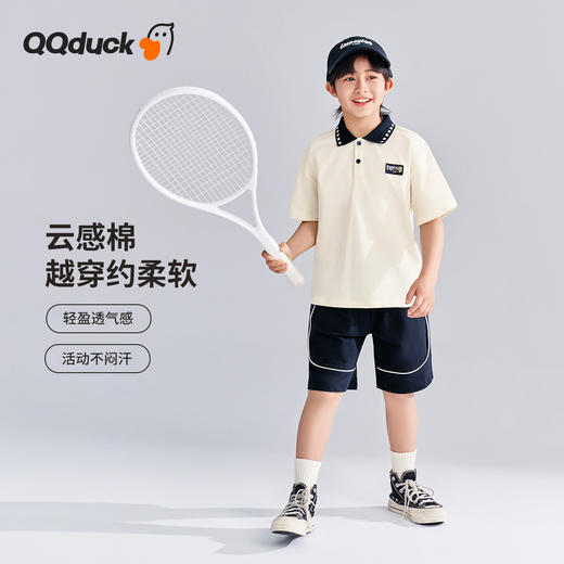 【两件套】【120-165】【可可鸭】男童夏季polo衫短袖短裤套装 商品图4