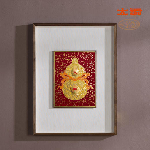 太铜《福禄到家 景泰蓝画（十周年纪念版）》客厅玄关装饰画 商品图2
