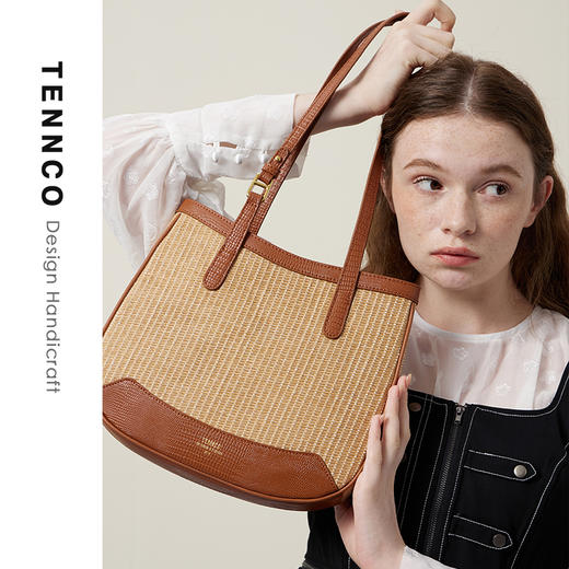 TENNCO 原创「沙滩包」2024春夏新款法式度假编织包草编单肩腋下包 商品图1