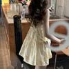 金蘑菇菇 爱意如晚霞 呼吸亚麻系列 / 法式温柔风碎花吊带连衣裙 商品缩略图3