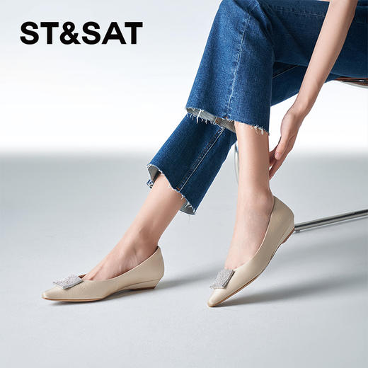 星期六闪耀方块尖头通勤单鞋SSC1111521 商品图3