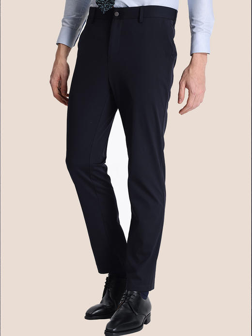 callisto深蓝弹力混纺休闲裤 STCPW018C 商品图0