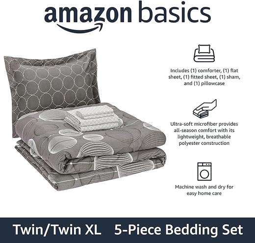 亚马逊amazon basic 夏季空调被5件套元包邮（包含168*229cm被子，168*244cm床单，99*203cm带松紧床笠，50*66cm，50*76cm枕套各一个) 商品图7