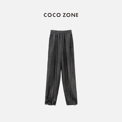 COCO ZONE“束口莱赛尔”100莱赛尔夏季纯色松紧腰休闲裤抽绳束脚长裤CC1B0710 商品图0