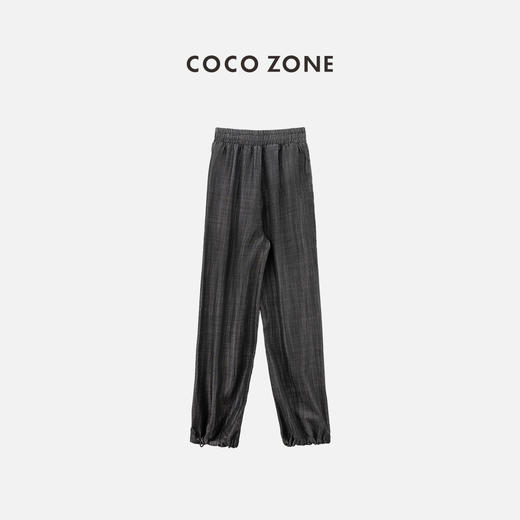 COCO ZONE“束口莱赛尔”100莱赛尔夏季纯色松紧腰休闲裤抽绳束脚长裤CC1B0710 商品图1