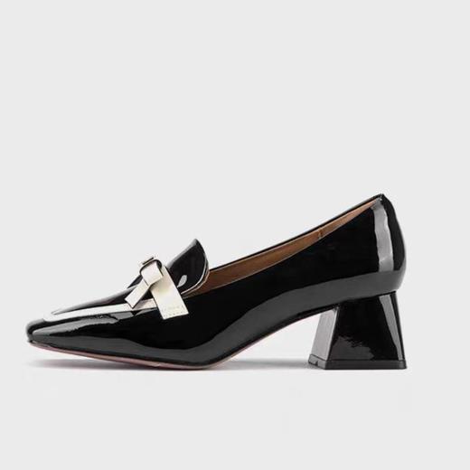 女装新品方头漆皮时尚高跟乐福鞋2249-2619-137 商品图3