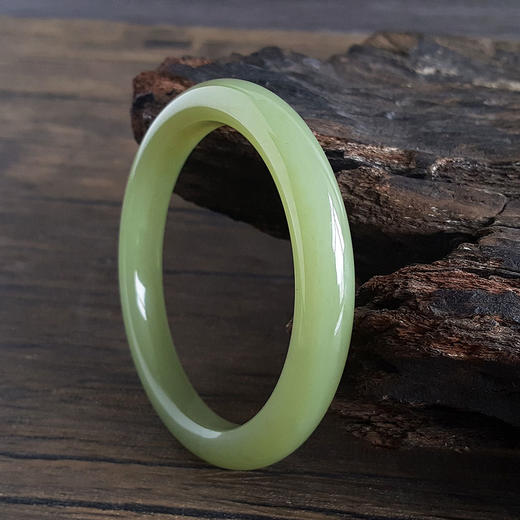 【天然正品】天然无纹裂黄口料和田玉58号手镯230424TJ01 商品图3