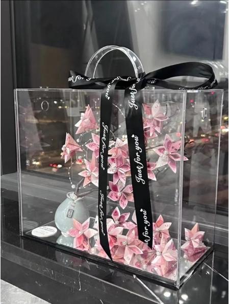 亚克力正方盒--手提长方盒-帆船摆件 商品图3